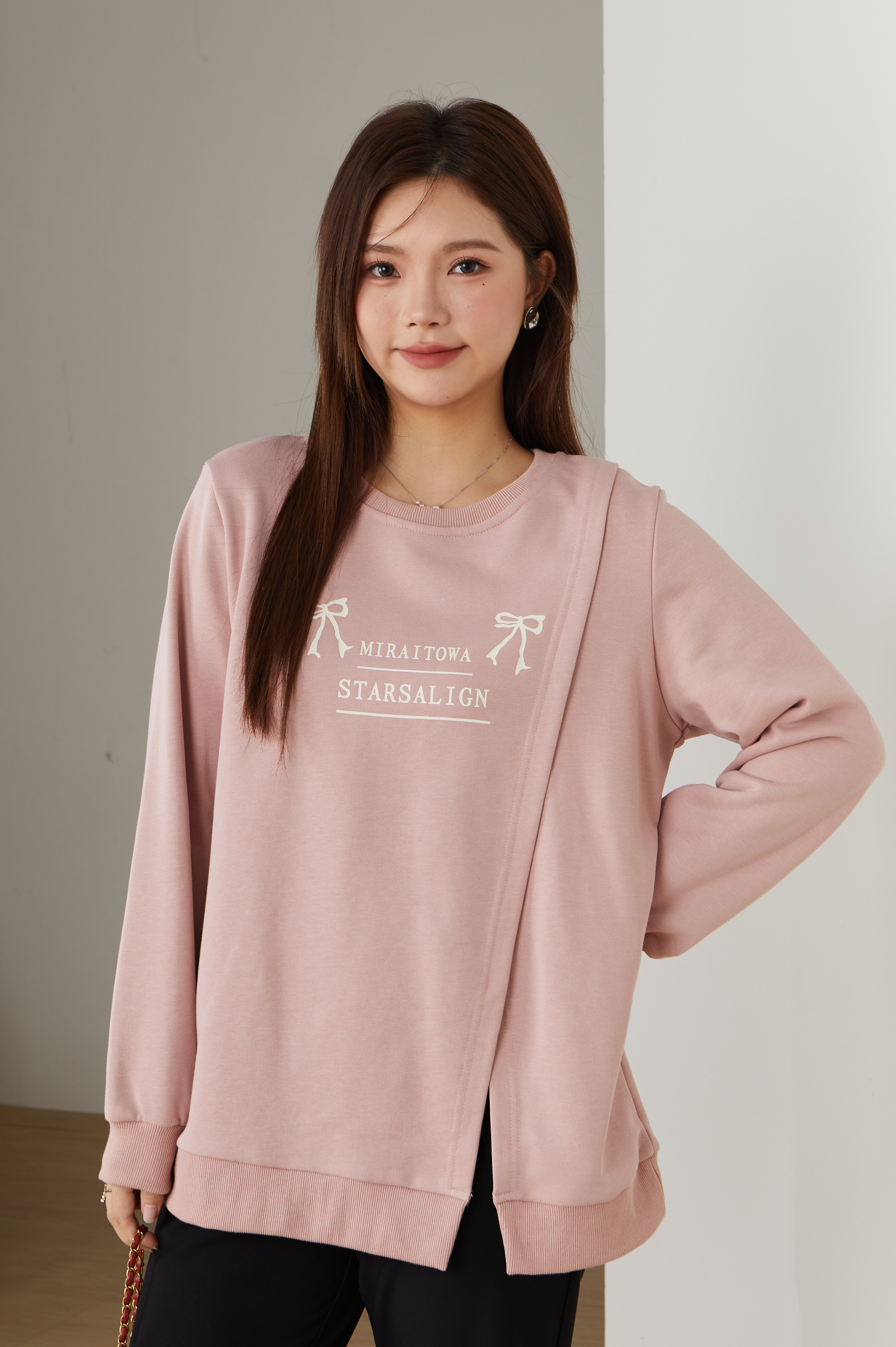 Slit Printed Sweatshirt DDZ2236