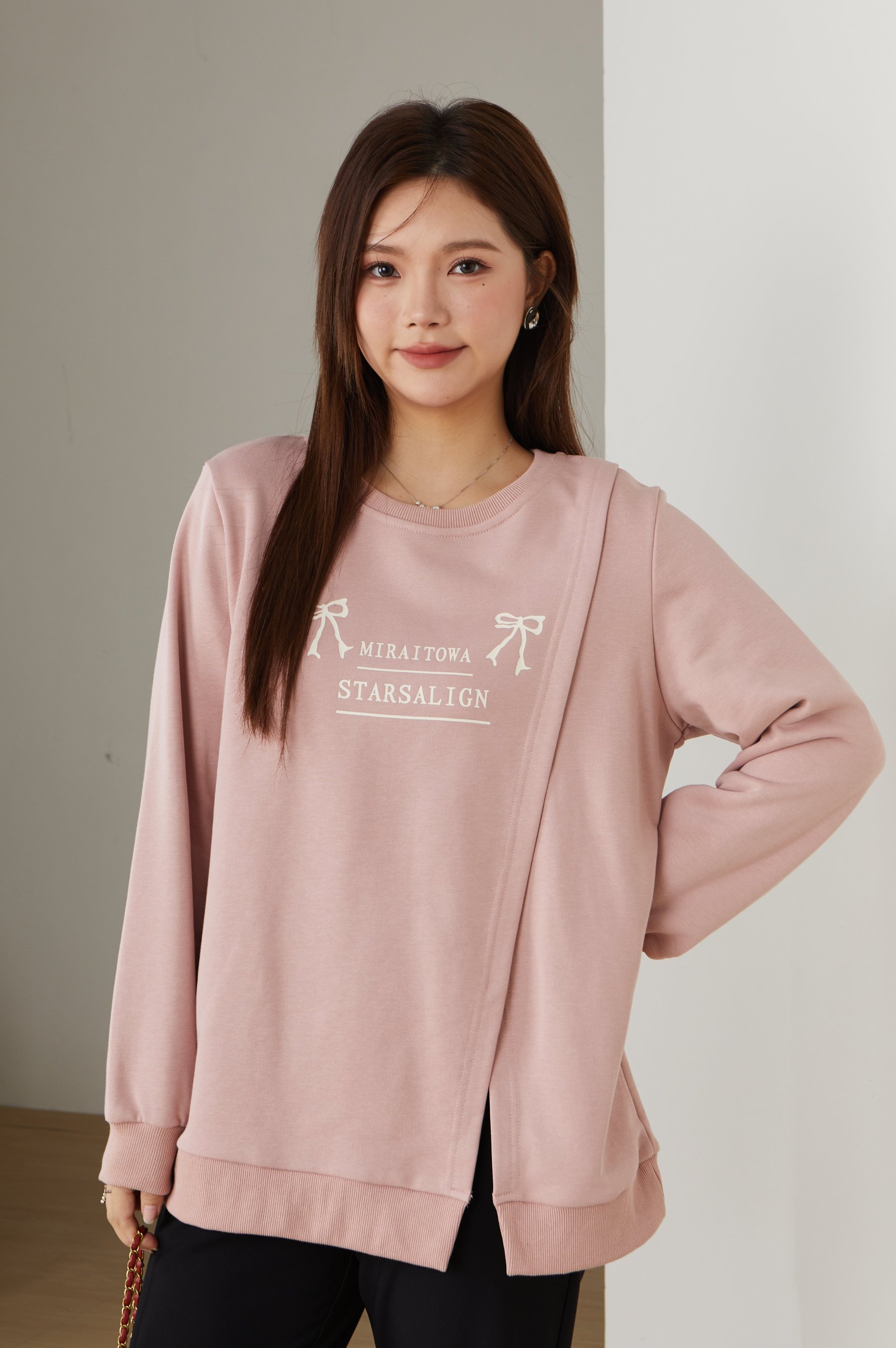 Slit Printed Sweatshirt DDZ2236