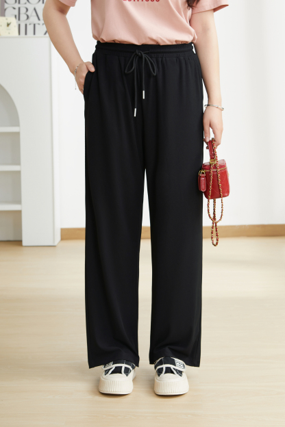 US High Waist Draped Casual Slimming Wide Leg Pants CXK0258N