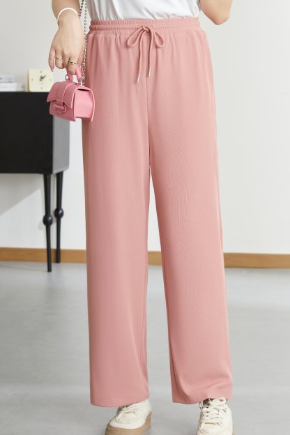 US High Waist Draped Casual Slimming Wide Leg Pants CXK0258N