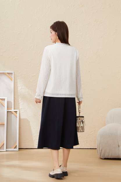 Extremely simple style slim fit top EDZ5799