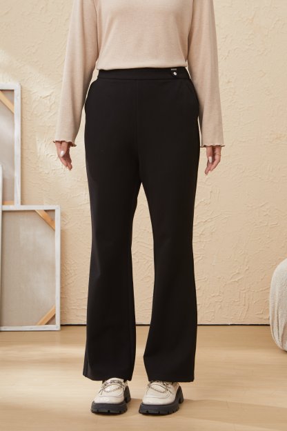 Anti-pilling Plus Velvet Thickened Micro-flared Trousers EDK5962