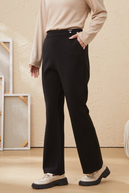 Anti-pilling Plus Velvet Thickened Micro-flared Trousers EDK5962