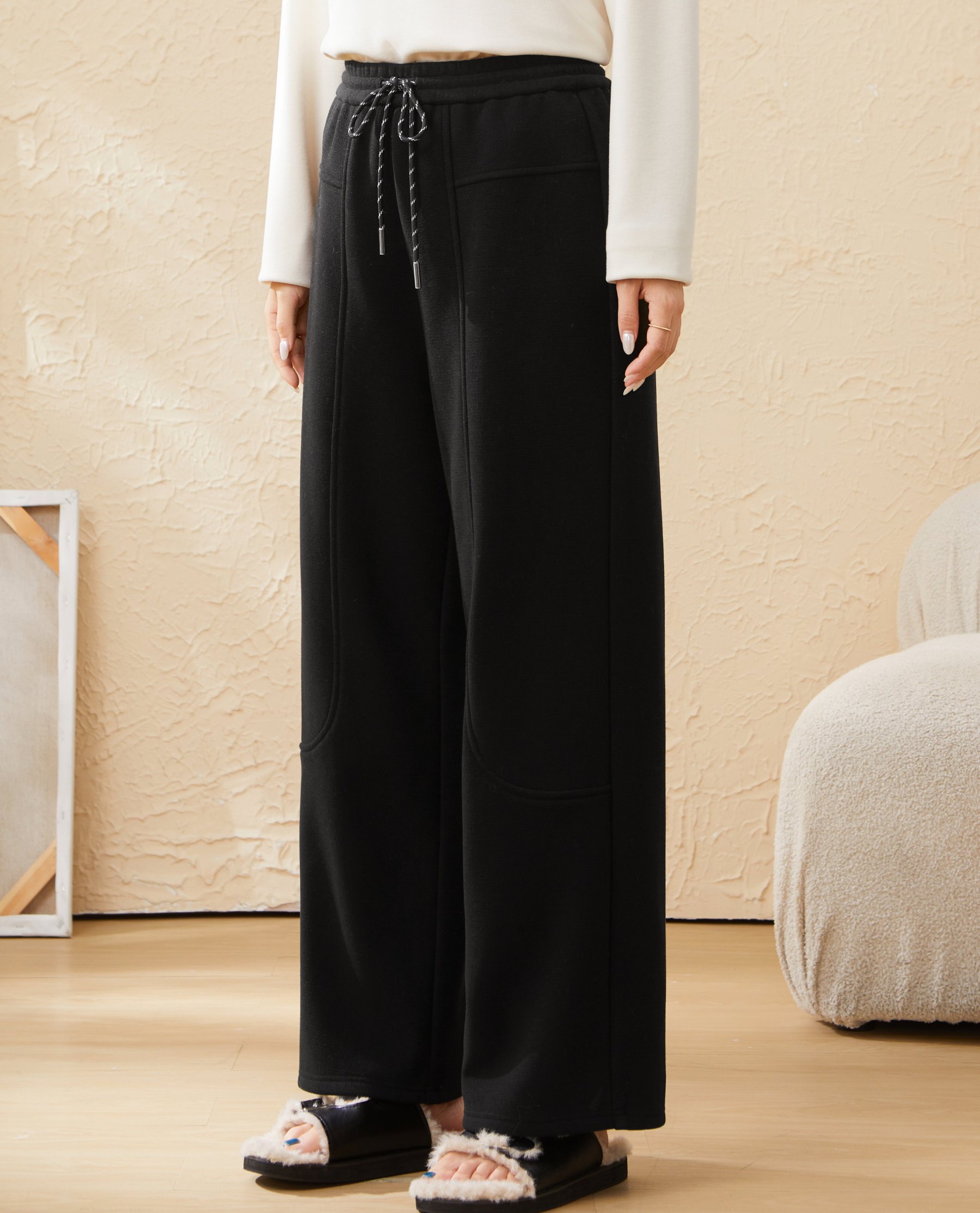 Winter Thickened Ribbed Casual Pants EDK5901N