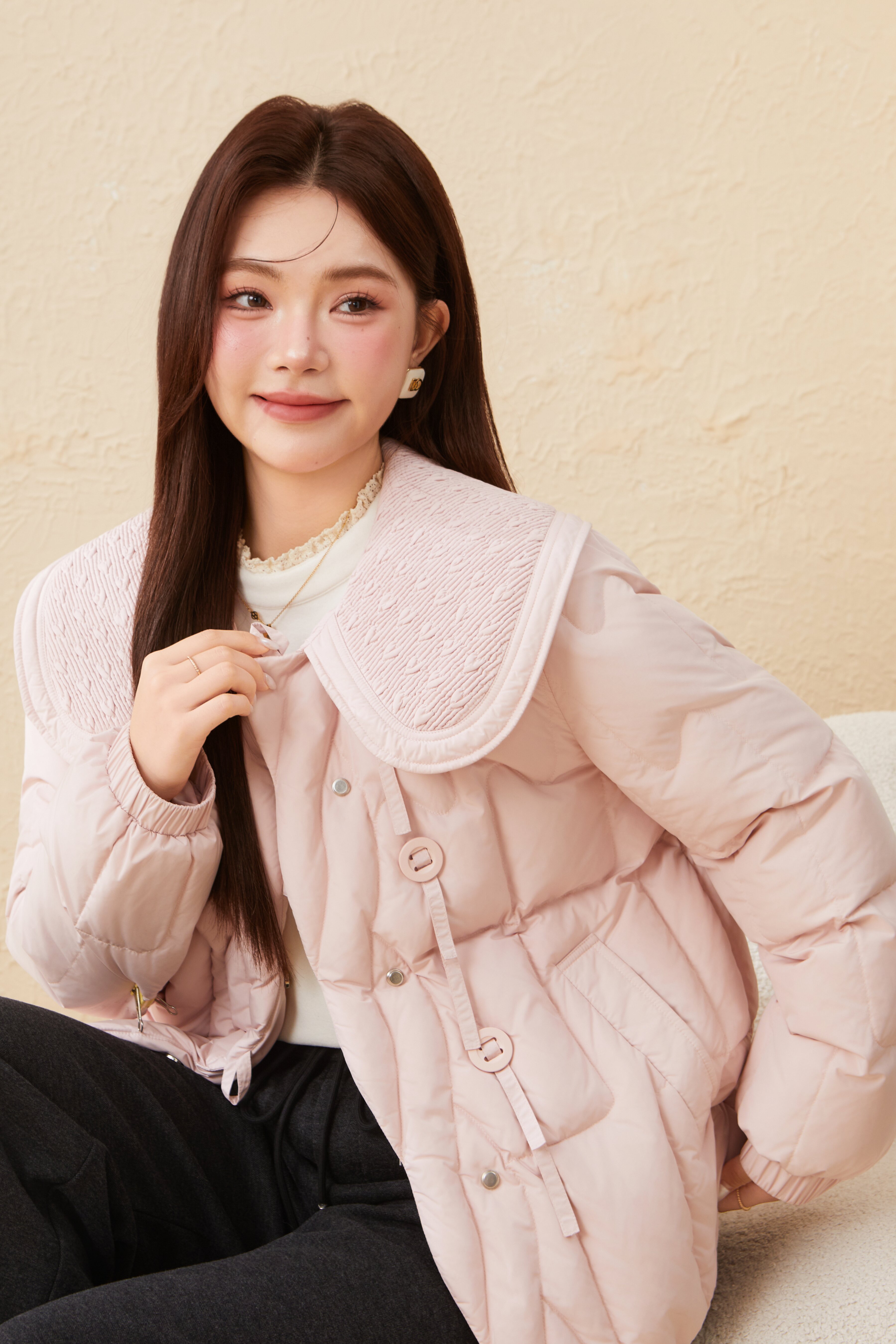 Doll Collar Design Down Jacket EDY5809