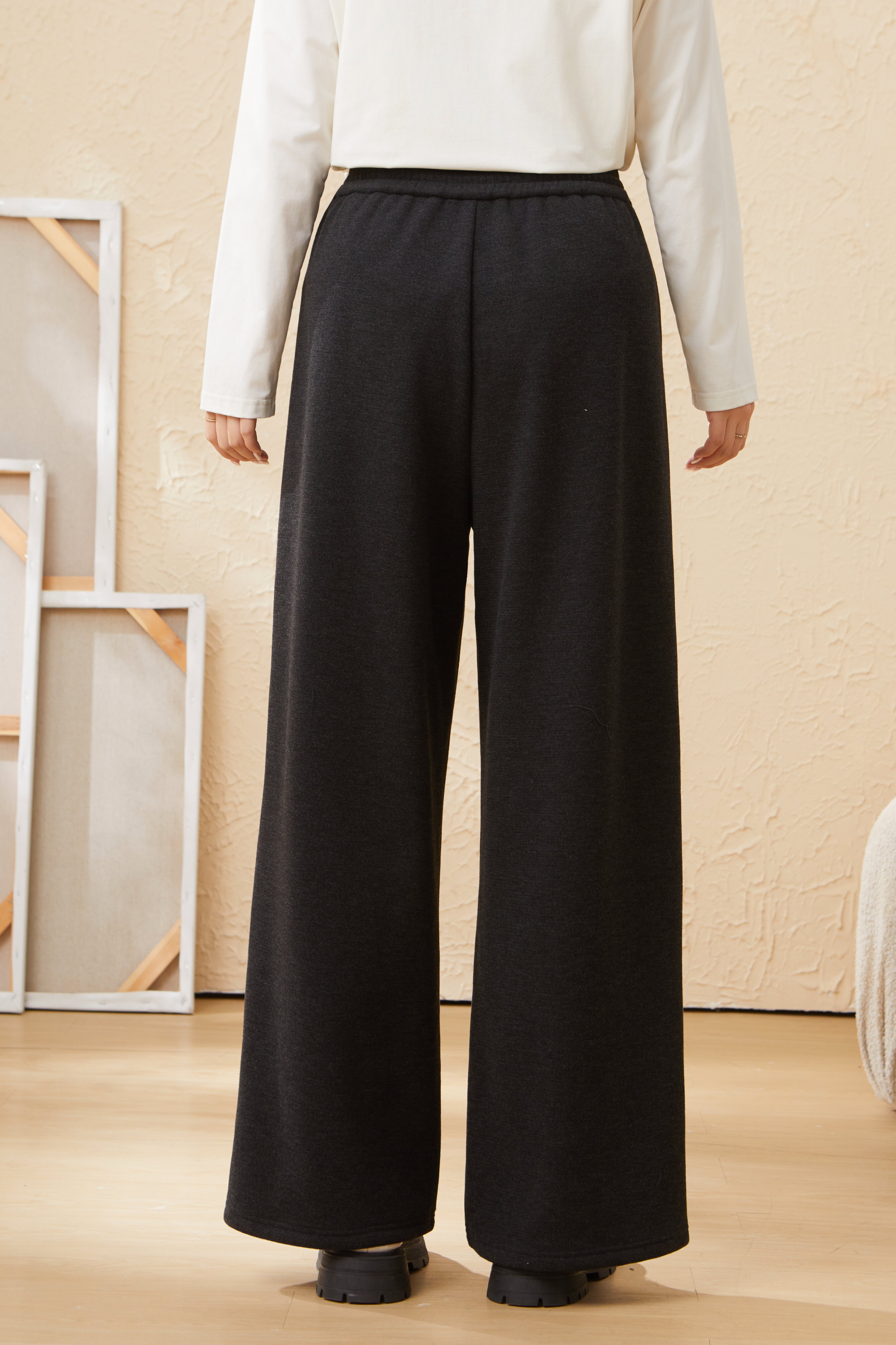 Winter Thickened Ribbed Casual Pants EDK5901N