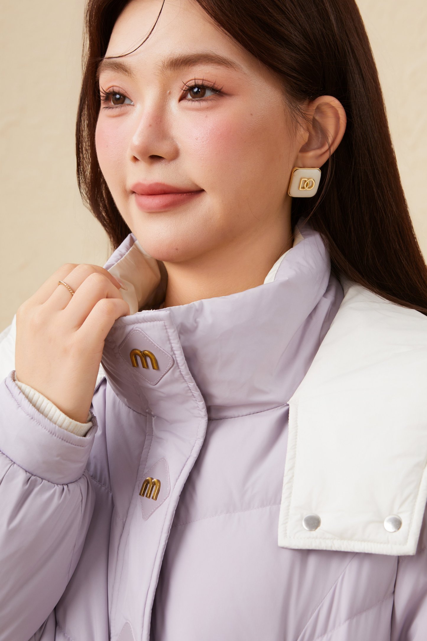 Contrast Color Hooded 90 White Duck Down Down Jacket EDY6020