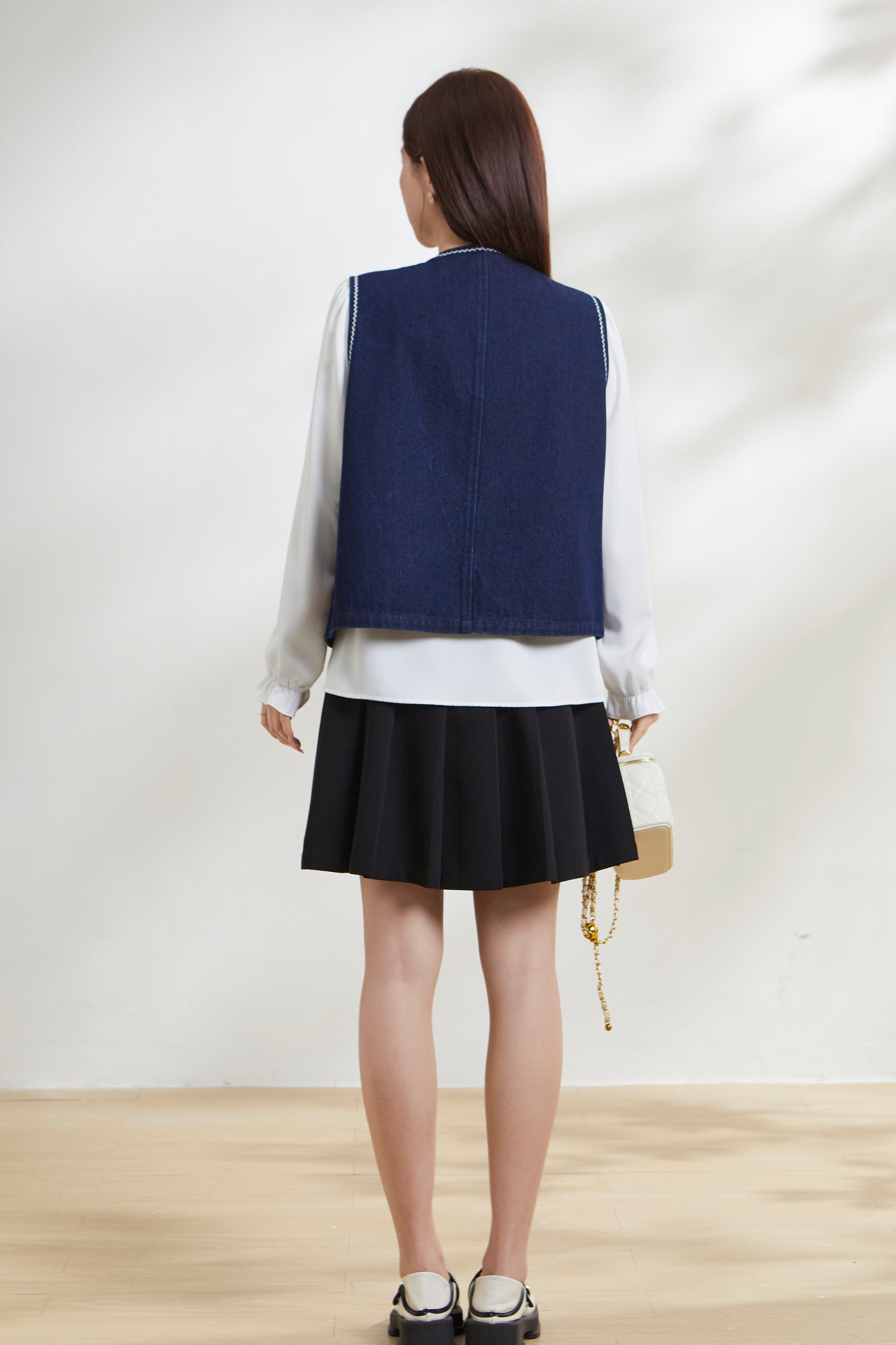 Embroidered Artistic Style Denim Vest FCW6920