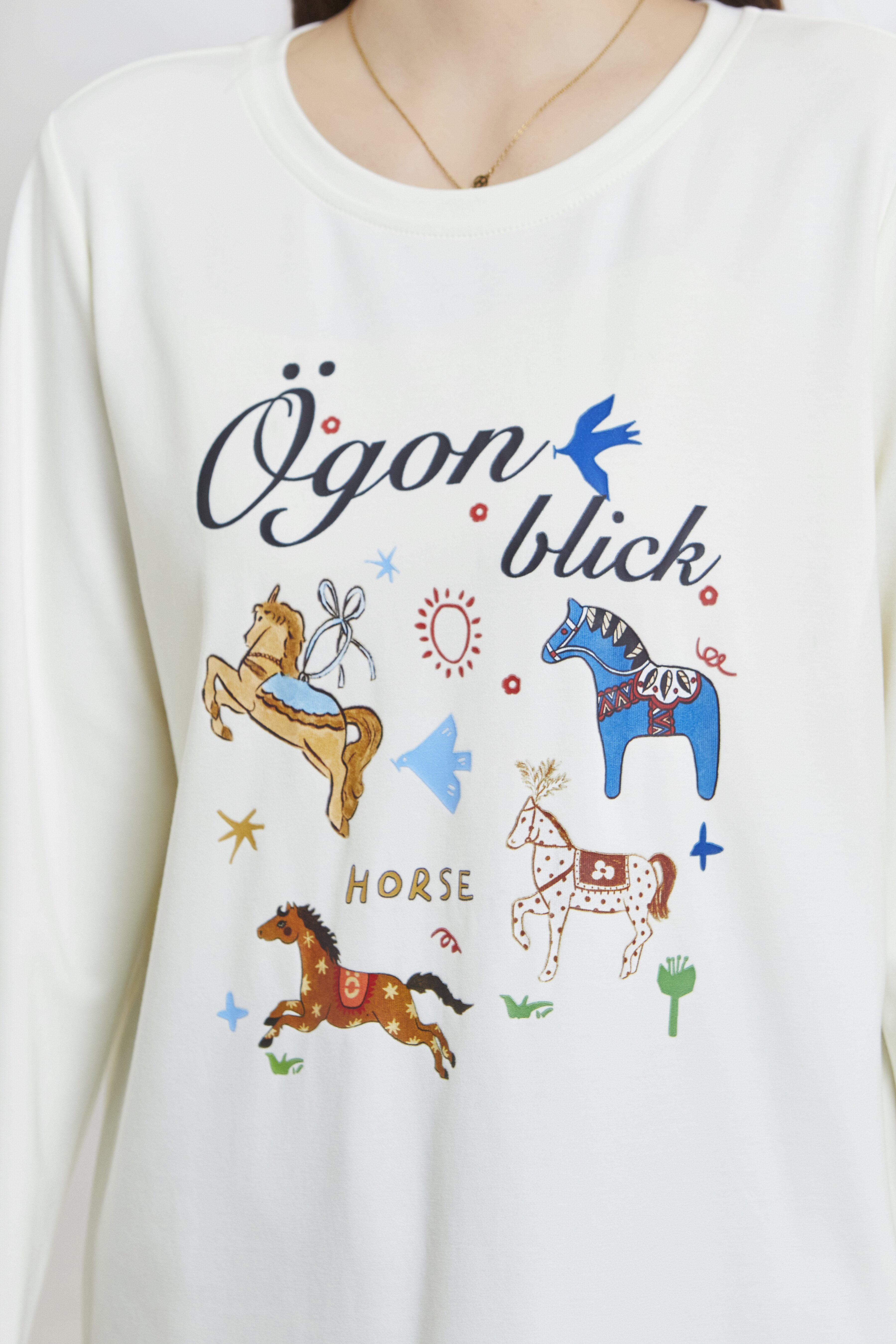 Dopamine Color Printed Trojan T-Shirt FCZ6963
