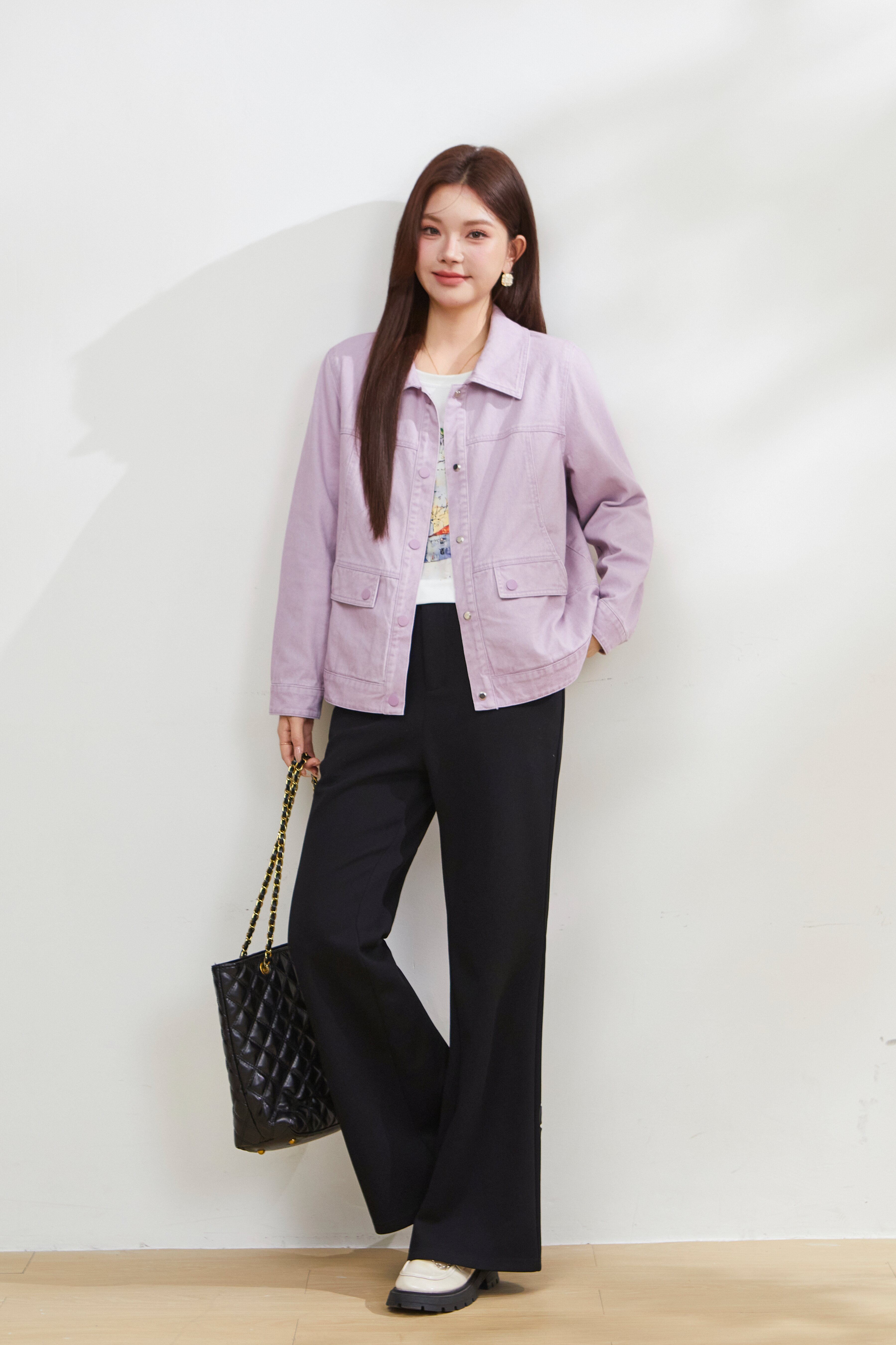 Washed Cotton Denim Workwear Youthful Jacket FCW6931