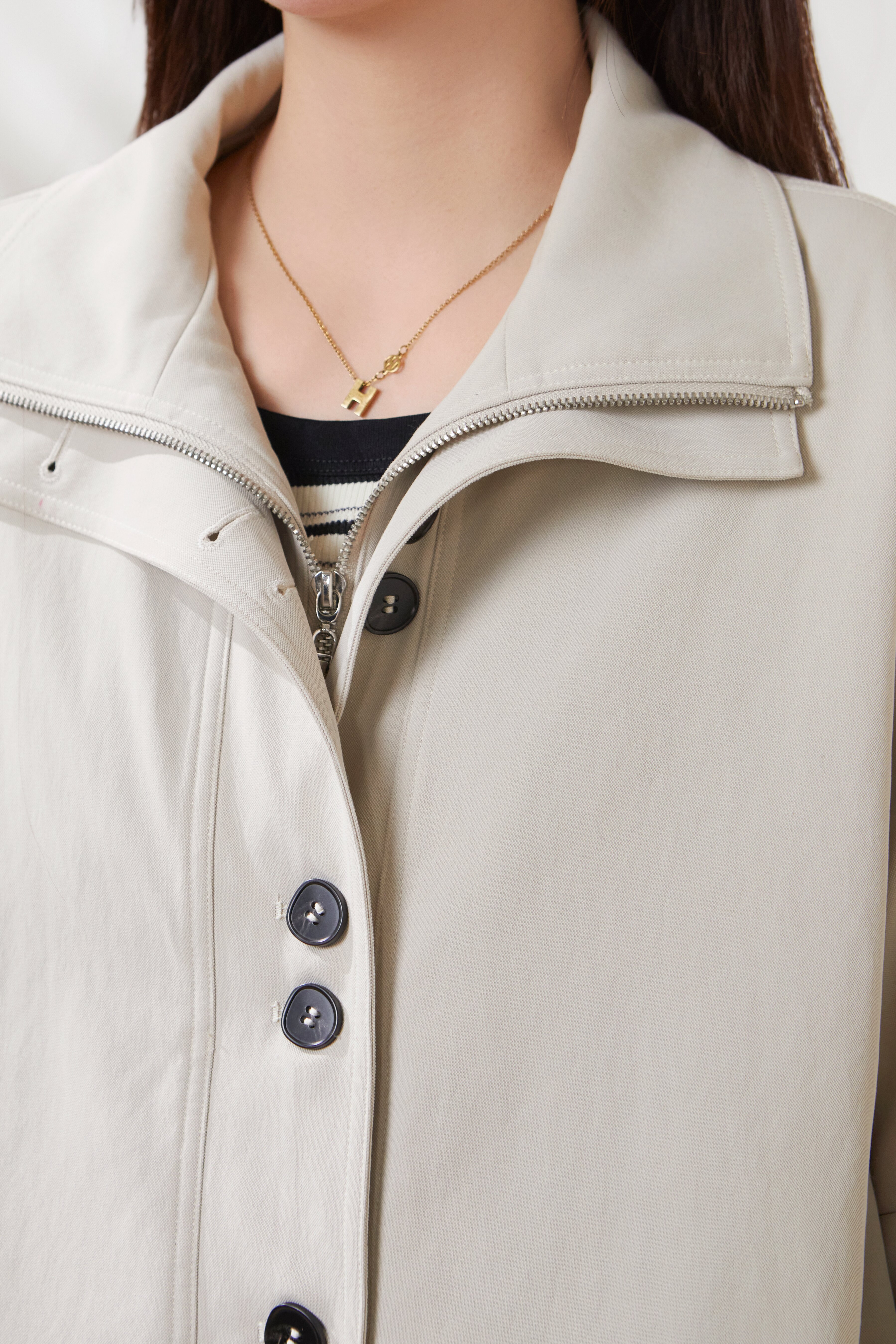 Casual Loose-Fit Tunic Coat FCW6933