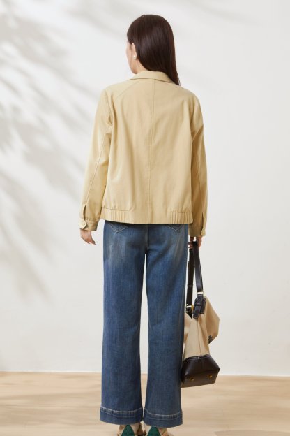 Two-tone embroidered baseball-style light jacket FCW7010
