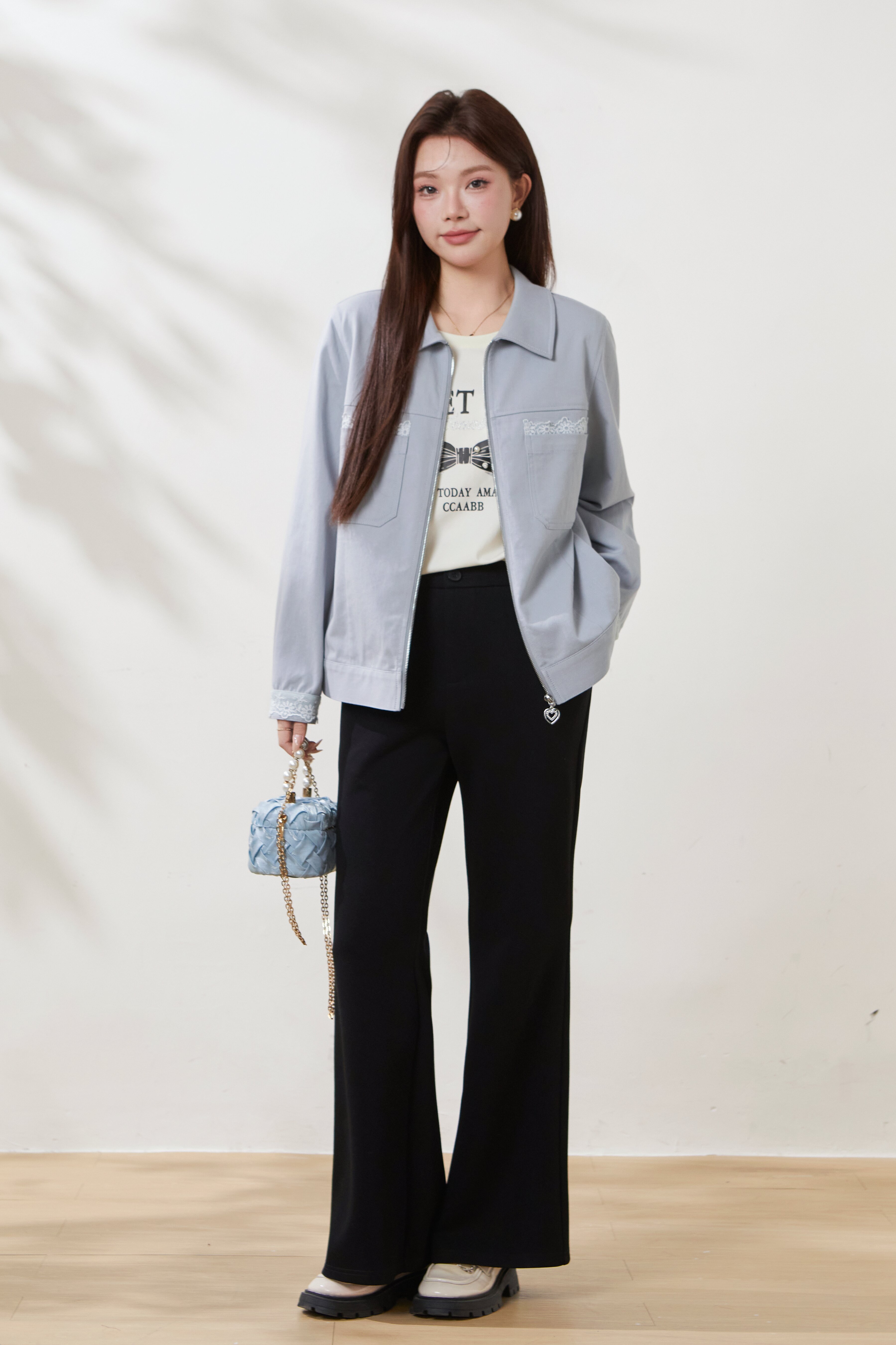 Lace Patchwork Tencel Cotton Thin Jacket FCW6930