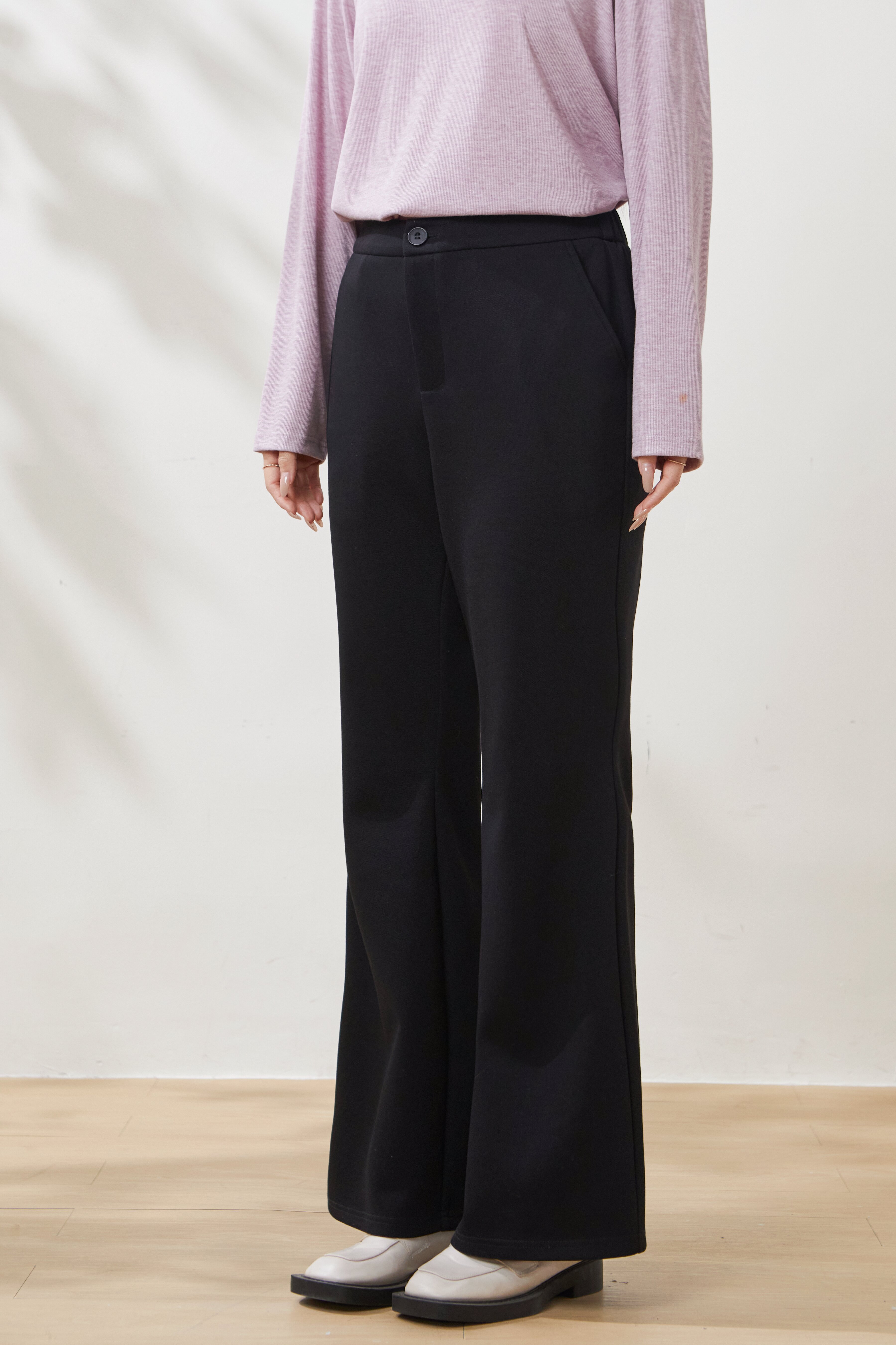 High-waisted flared casual pants FCK6911