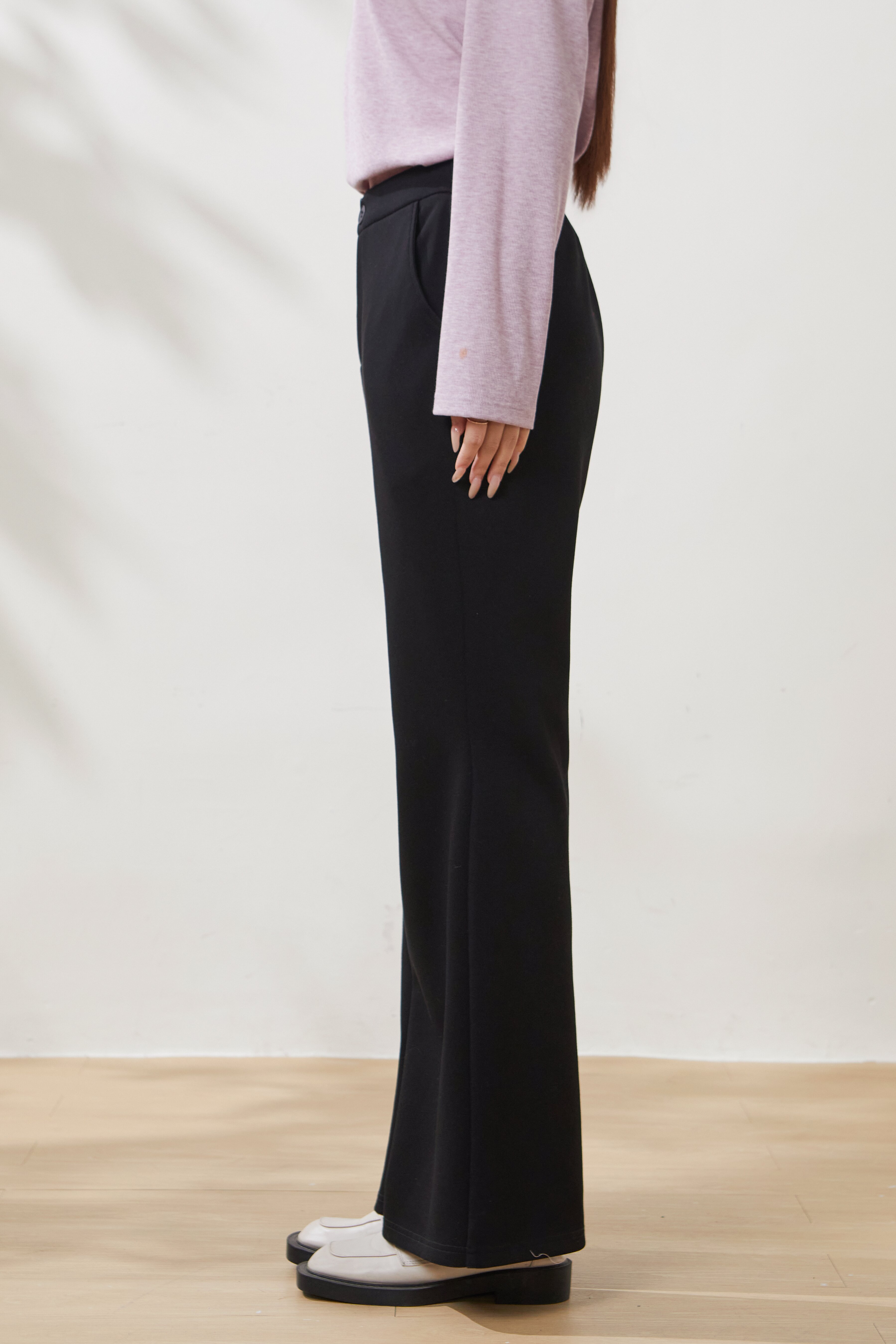 High-waisted flared casual pants FCK6911