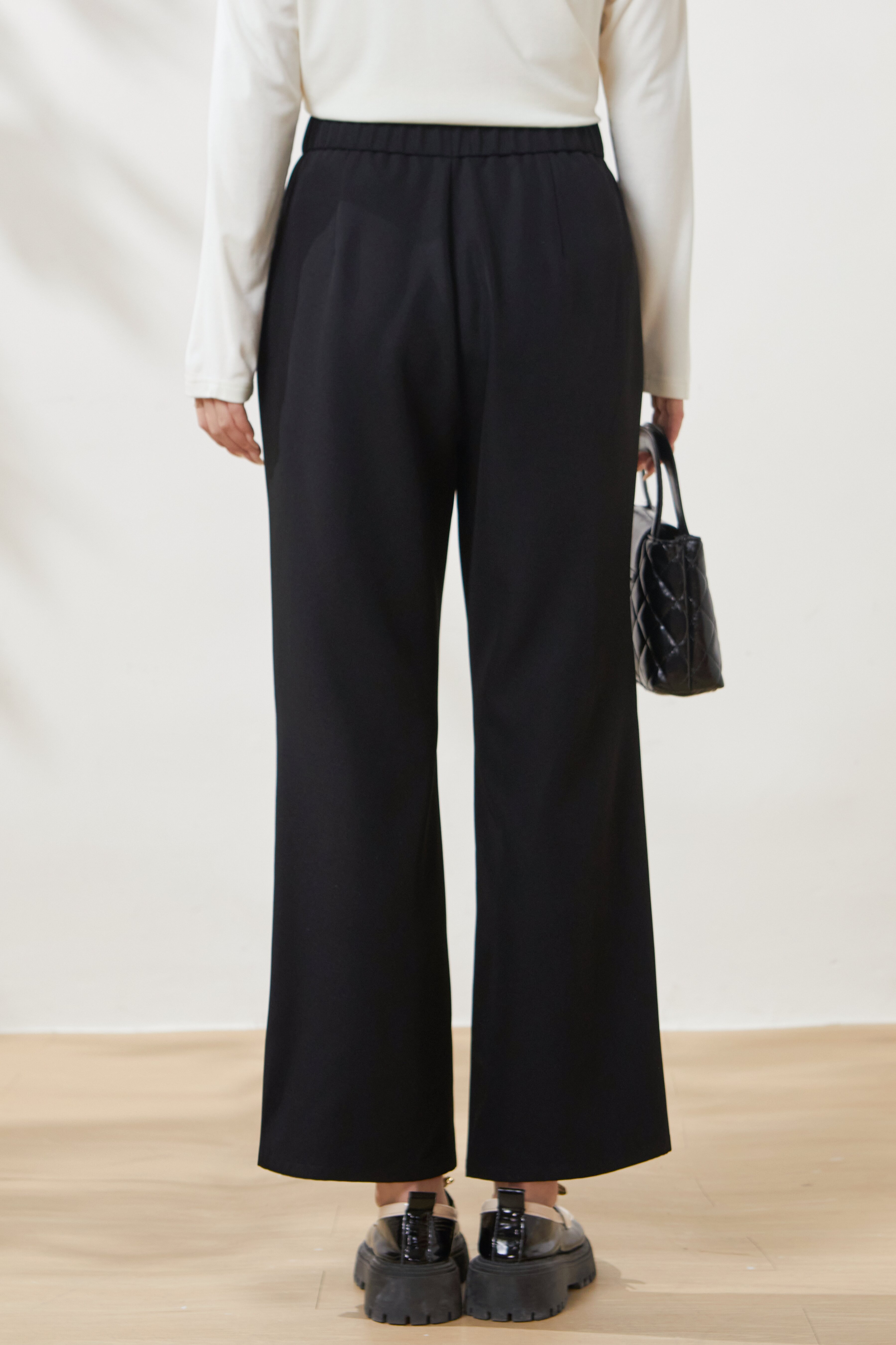 Embroidered hollow-out flared casual pants FCK6927