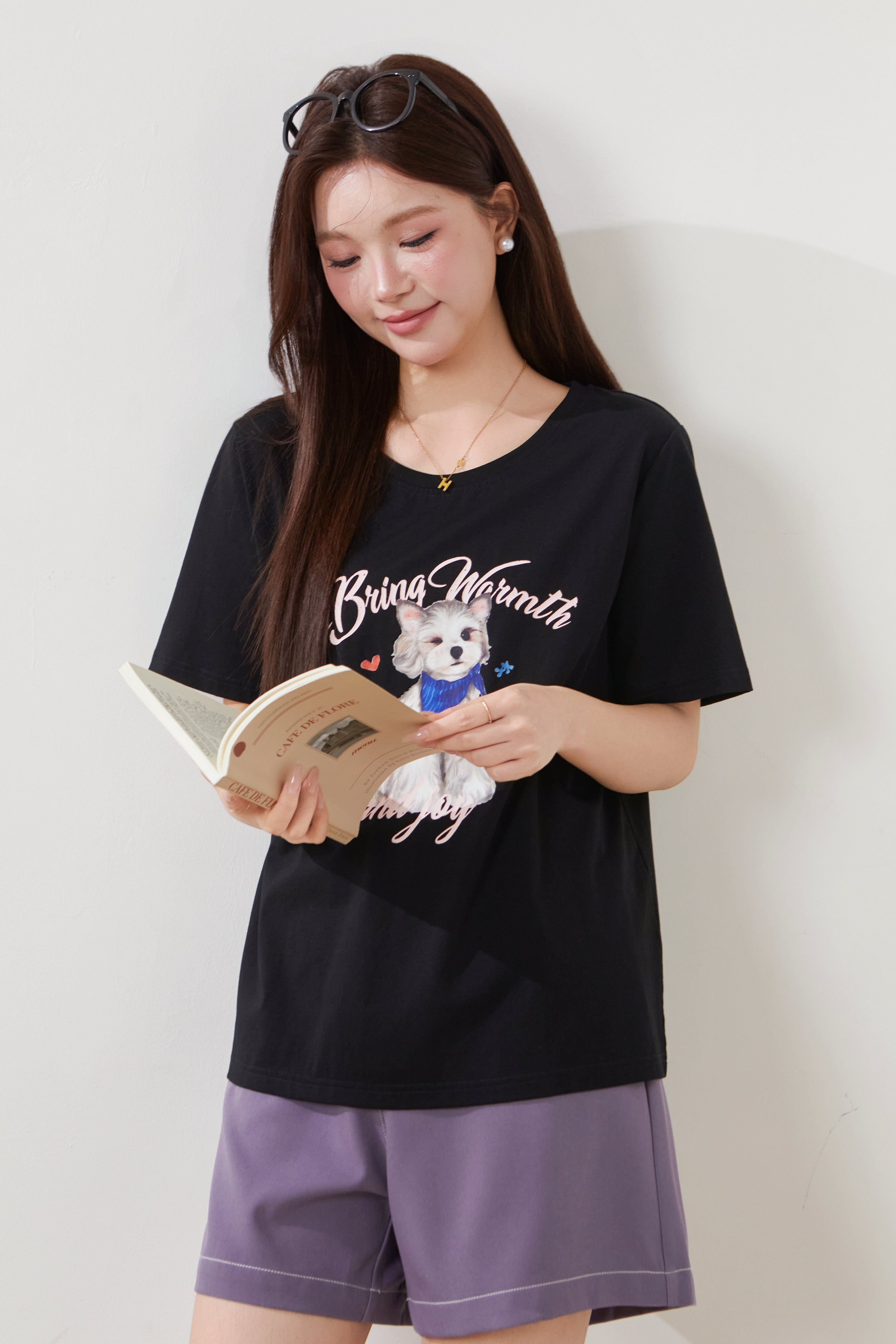 Fun and Cute Pet Letter Print T-Shirt FXZ5370