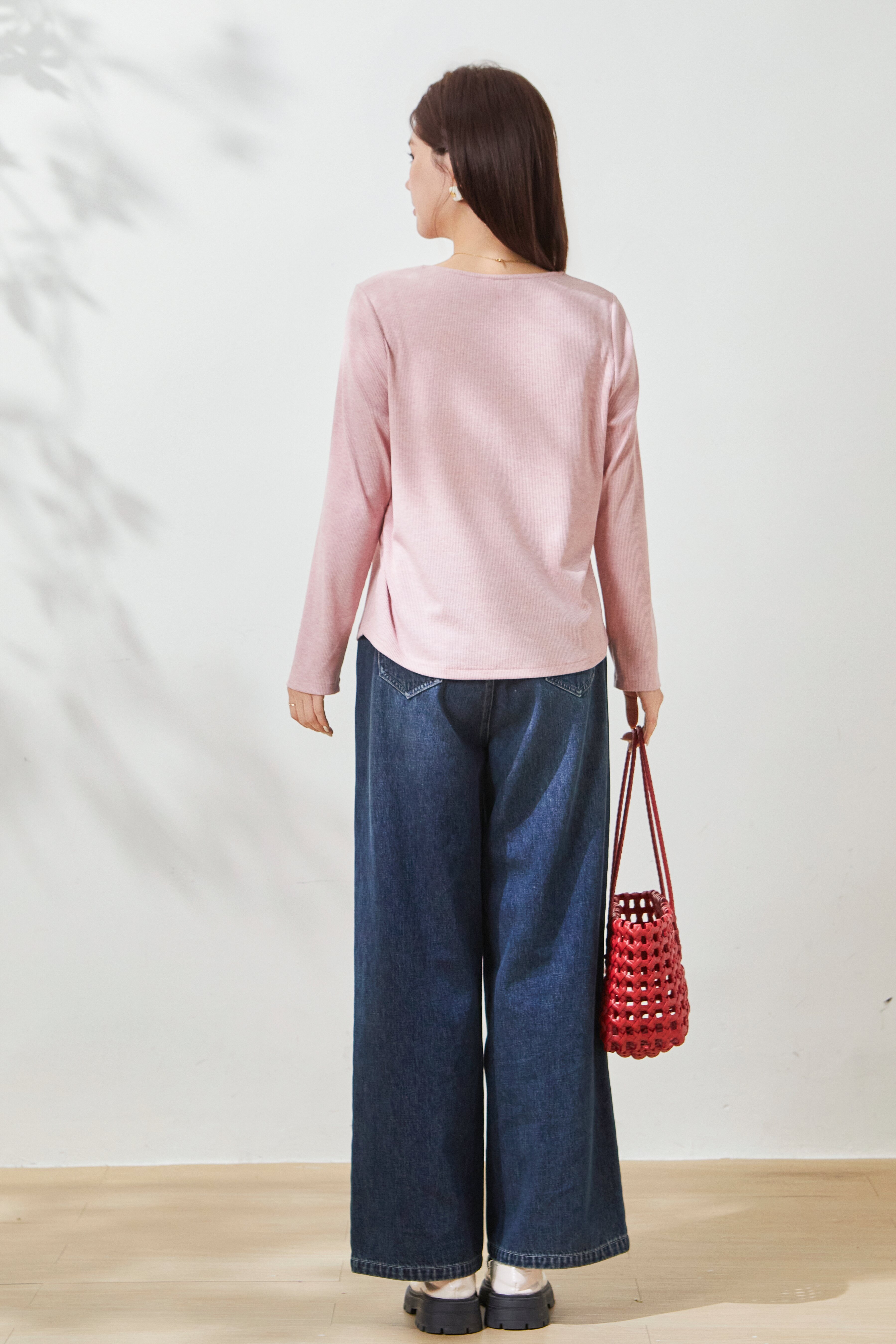 Colorful Button Knit T-shirt FCZ6999