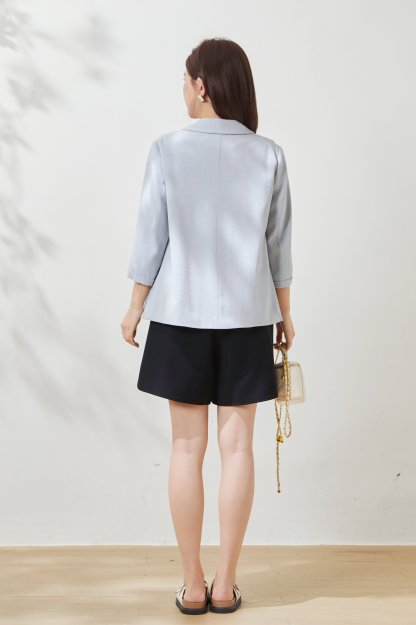 Relaxed Fit Linen Blazer FCW7003