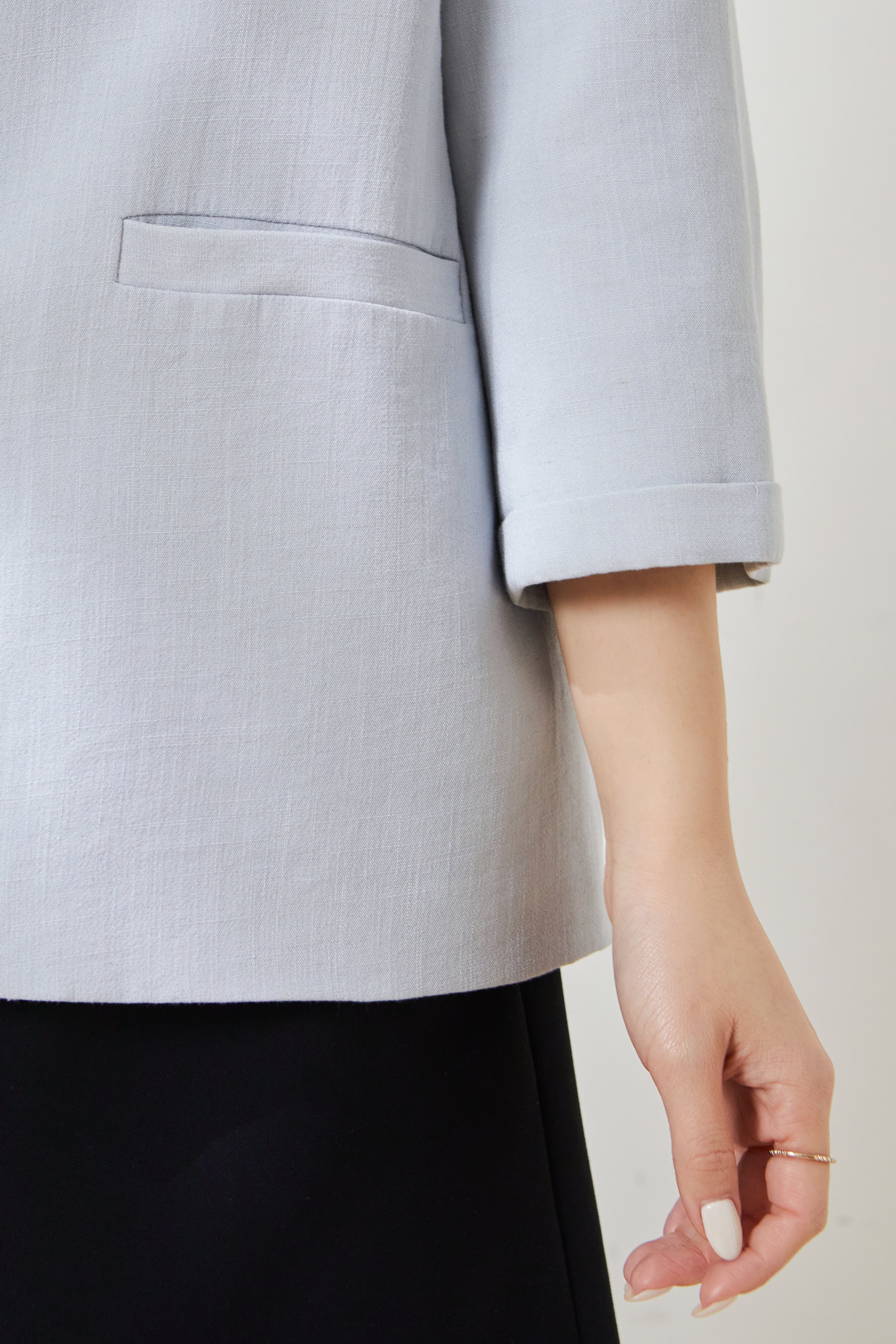 Relaxed Fit Linen Blazer FCW7003