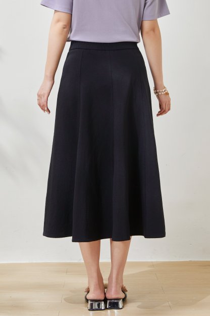 High-waisted eight-panel umbrella skirt FCBQ6969