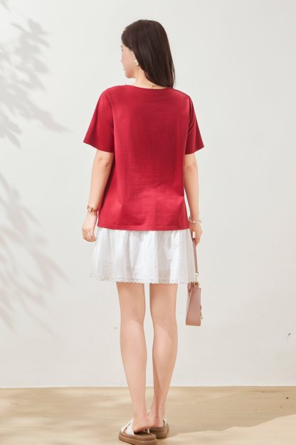 Trojan printed round neck T-shirt FXZ8035