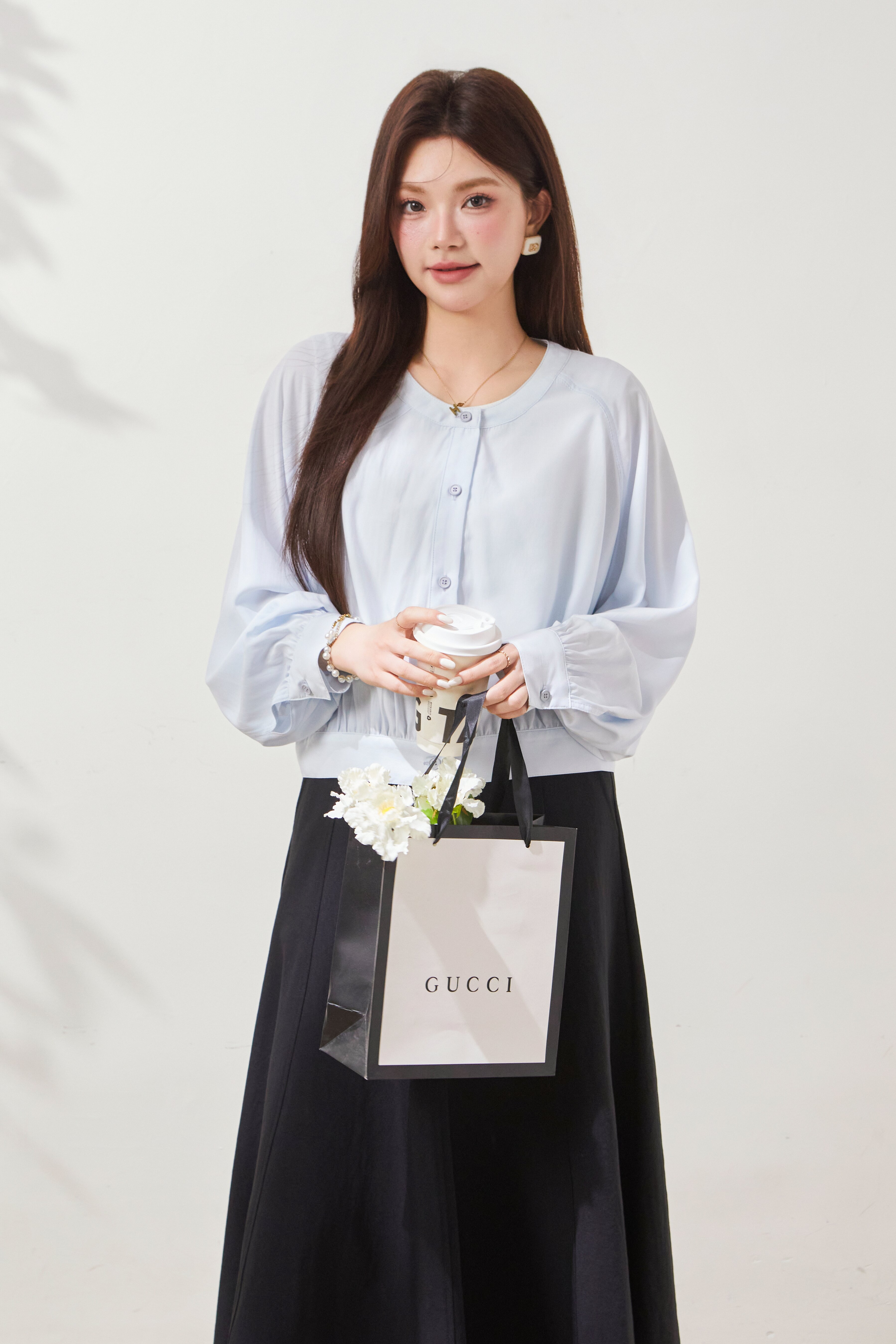 Bat-sleeve round-neck solid color light jacket FXW8039