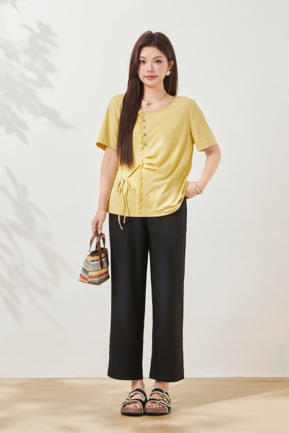 Design inspired lace knit T-shirt FXZ8016