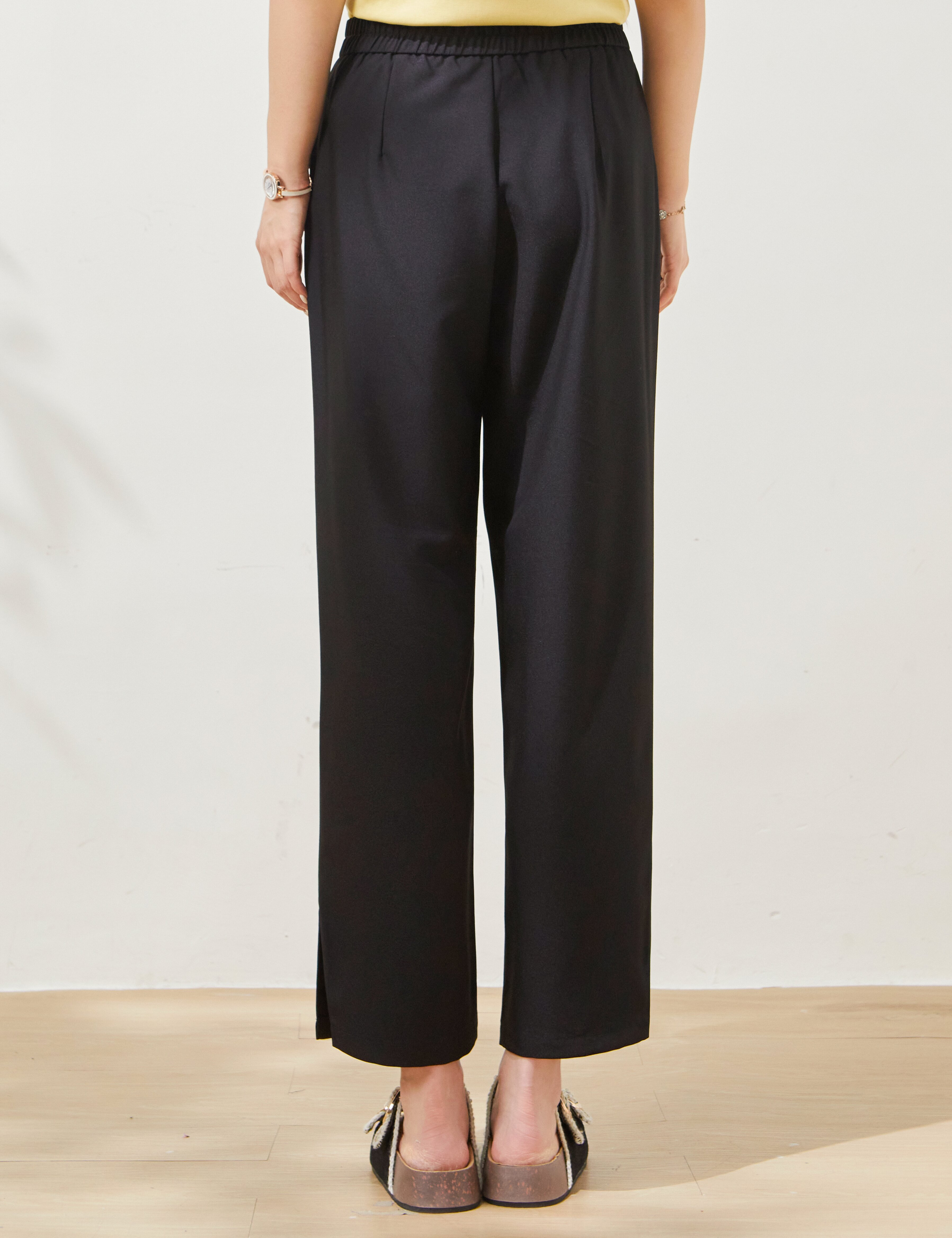Nine-point side-slit casual suit pants FXK7015