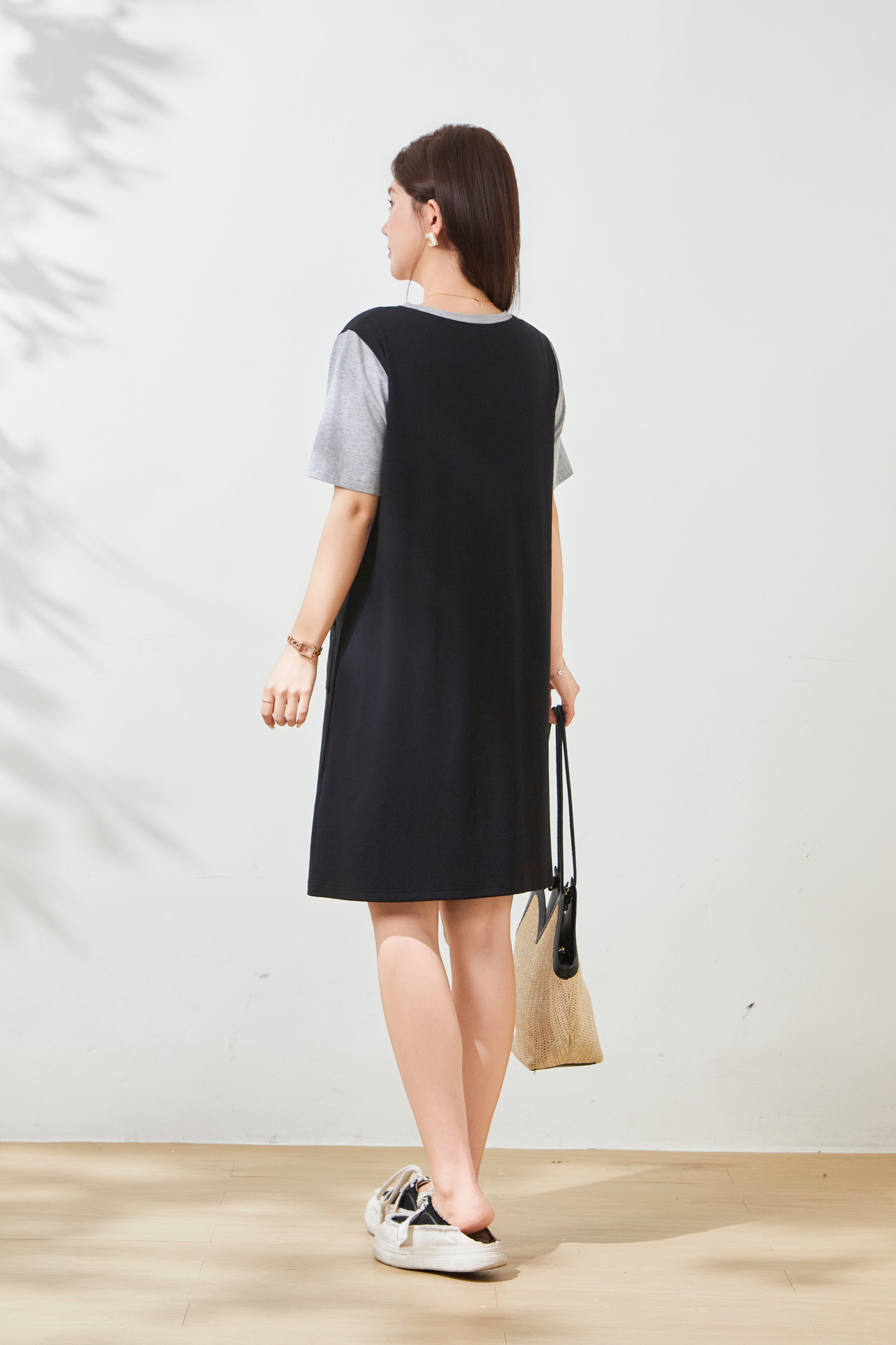 Color blocking patchwork dress FXQ9017