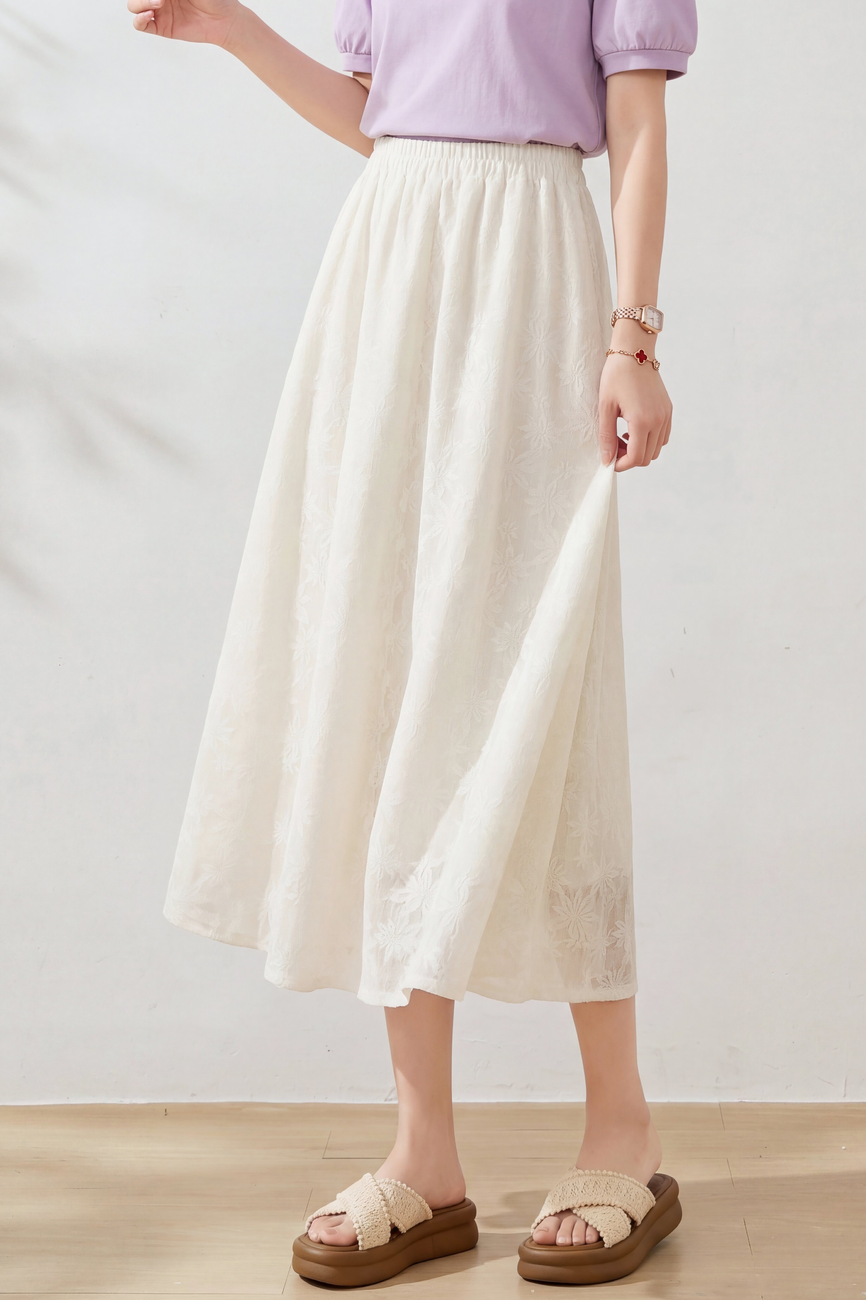Fashionable slimming lace skirt FXBQ9003