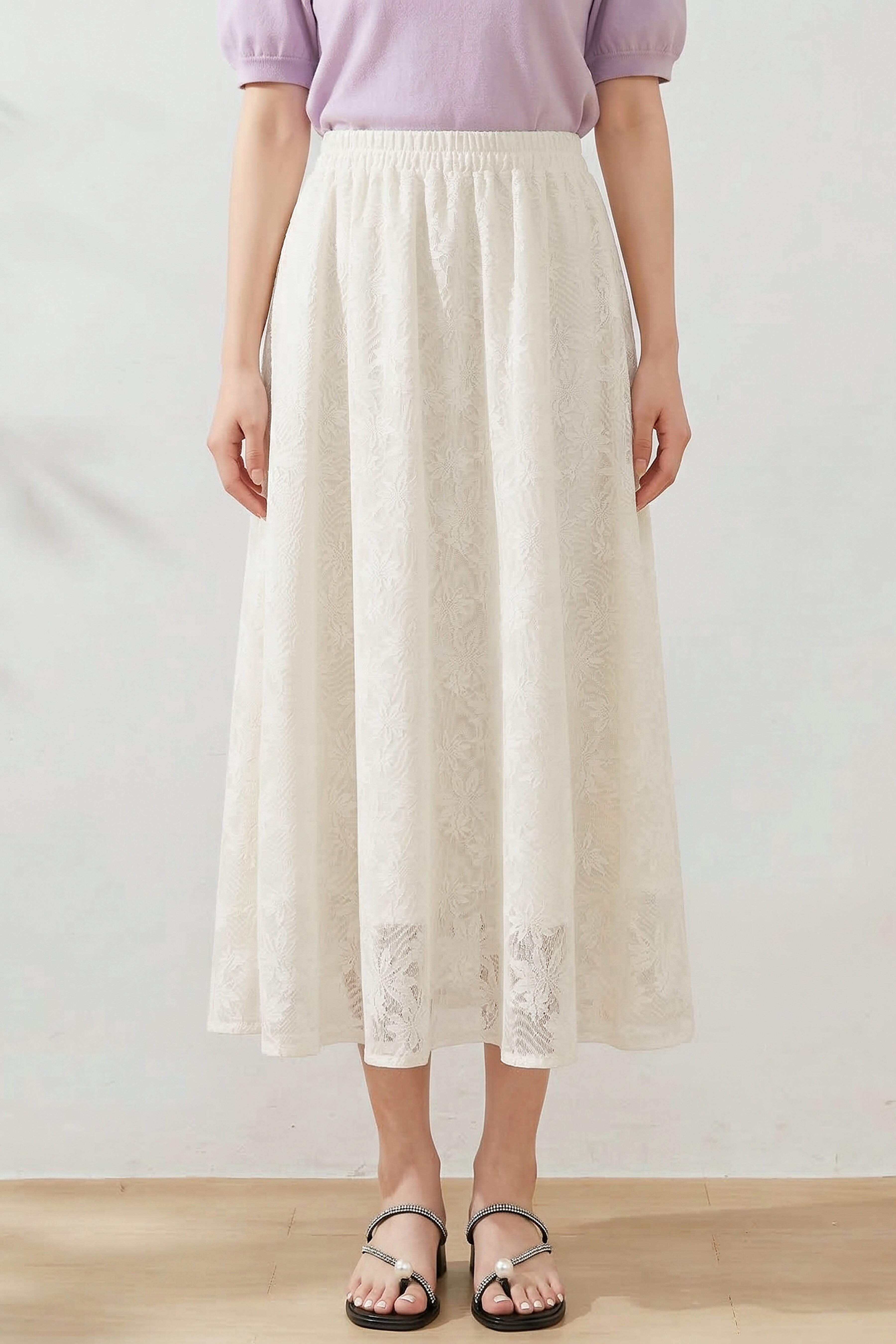 Fashionable slimming lace skirt FXBQ9003