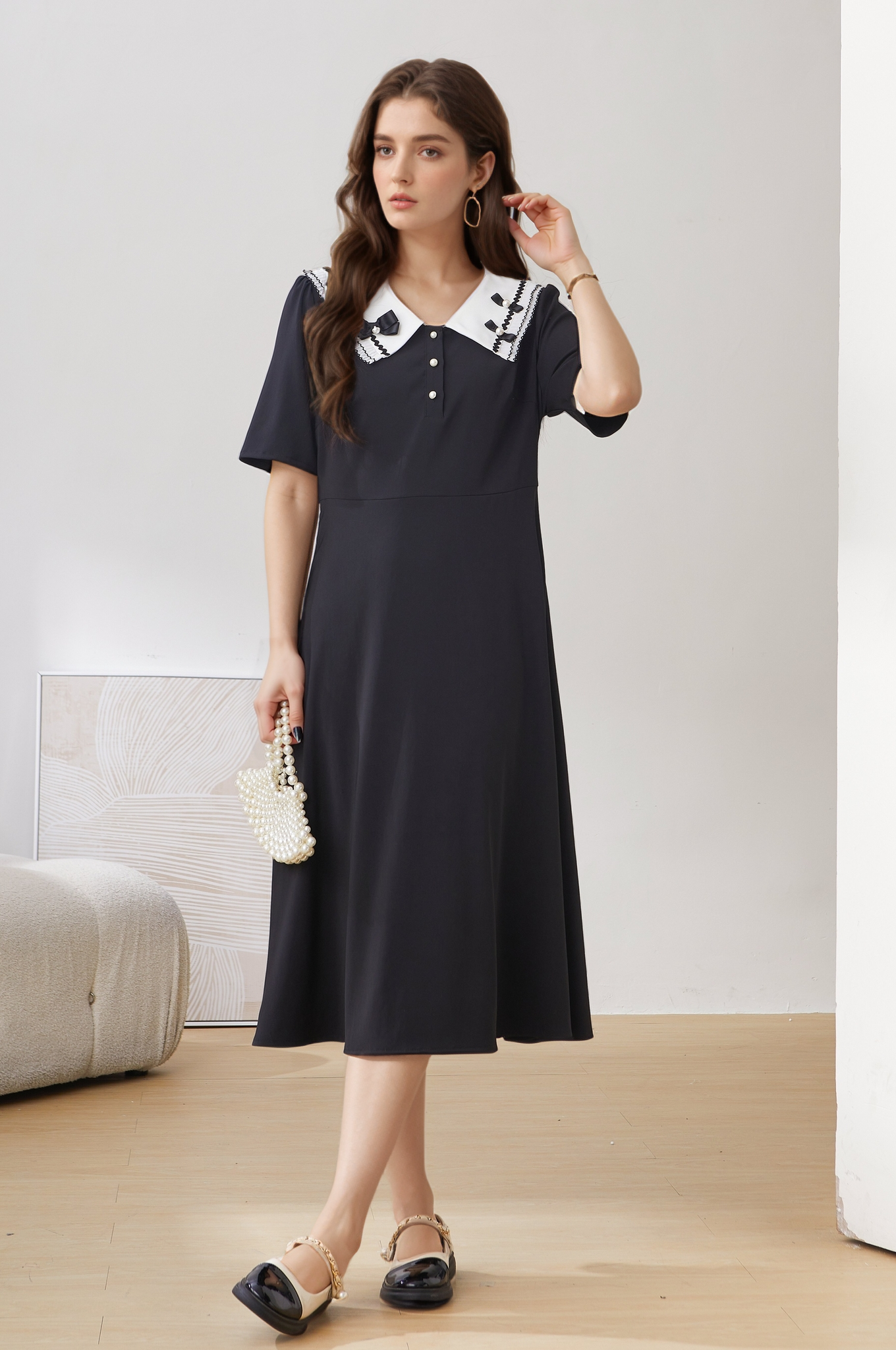 Hepburn Style Retro Temperament Dress Exq2950
