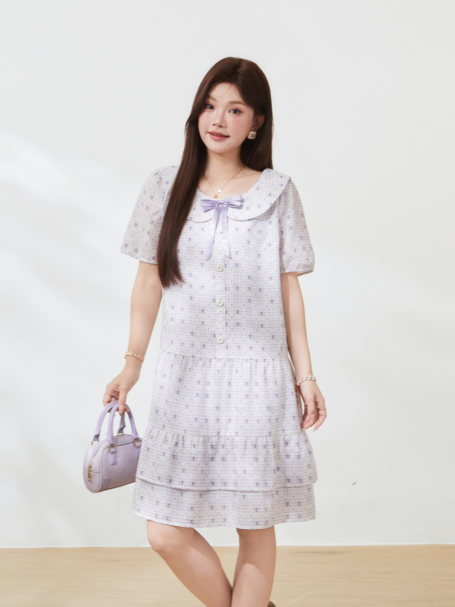 Summer dopamine slim floral cake dress FXQ9060N