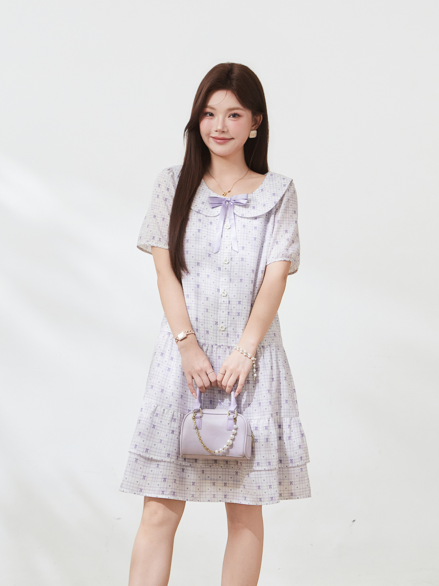 Summer dopamine slim floral cake dress FXQ9060N