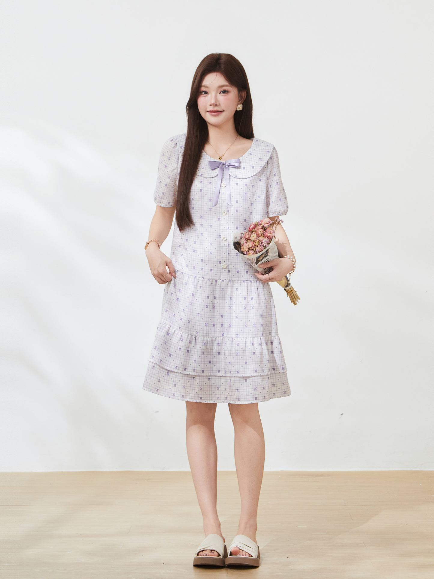 Summer dopamine slim floral cake dress FXQ9060N