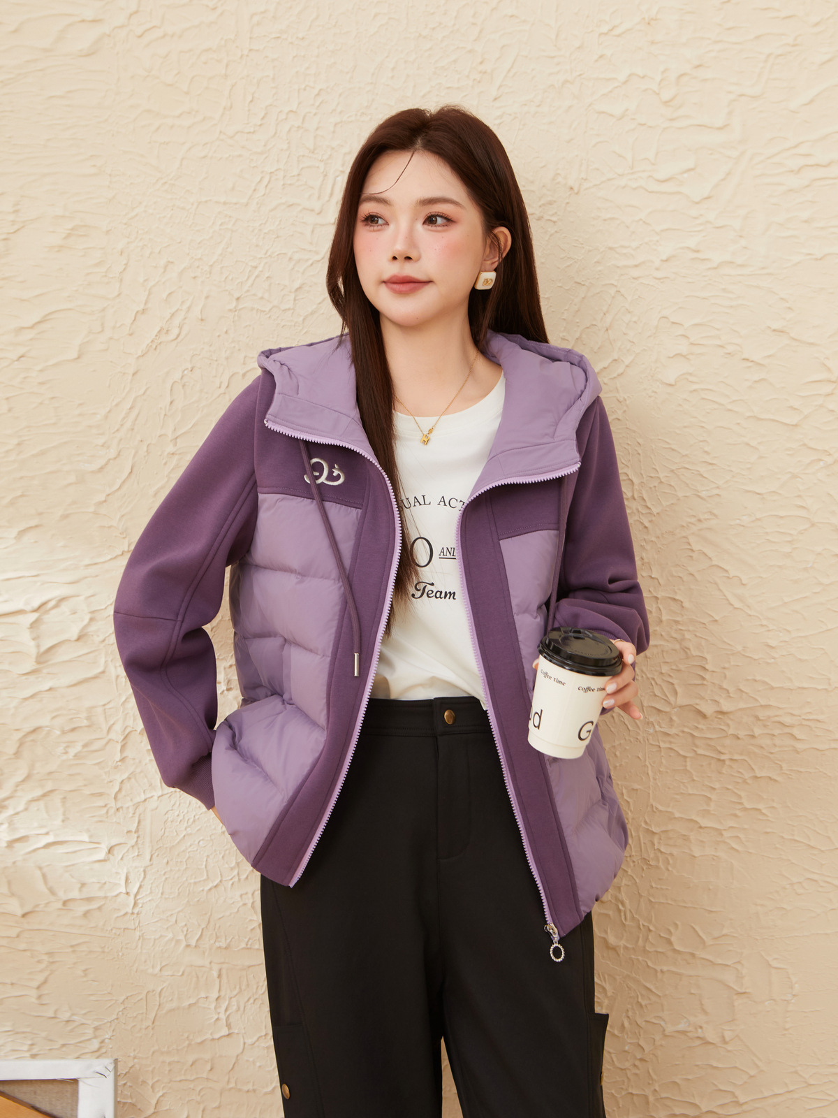 Sports casual Hooded Lightweight Down Jacket EDY5896N