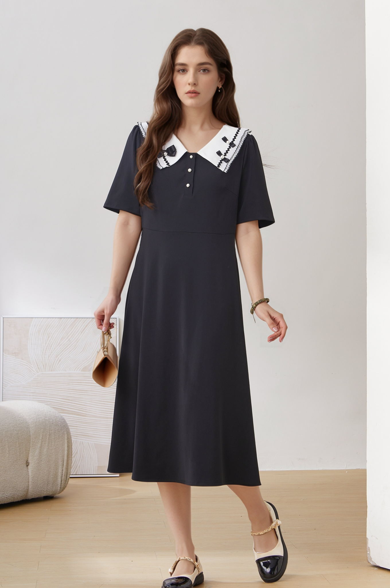 Hepburn Style Retro Temperament Dress Exq2950