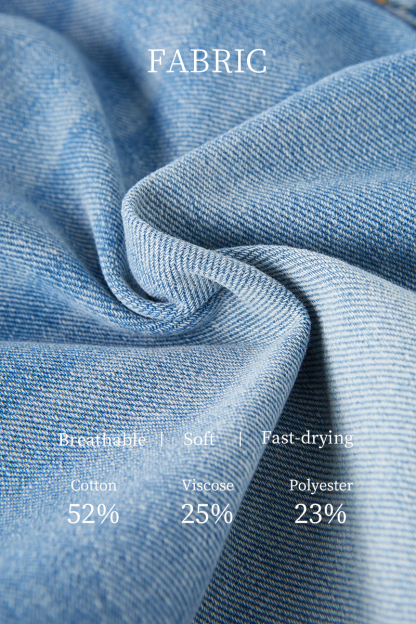 High Waist Slimming Denim Shorts EXK5057