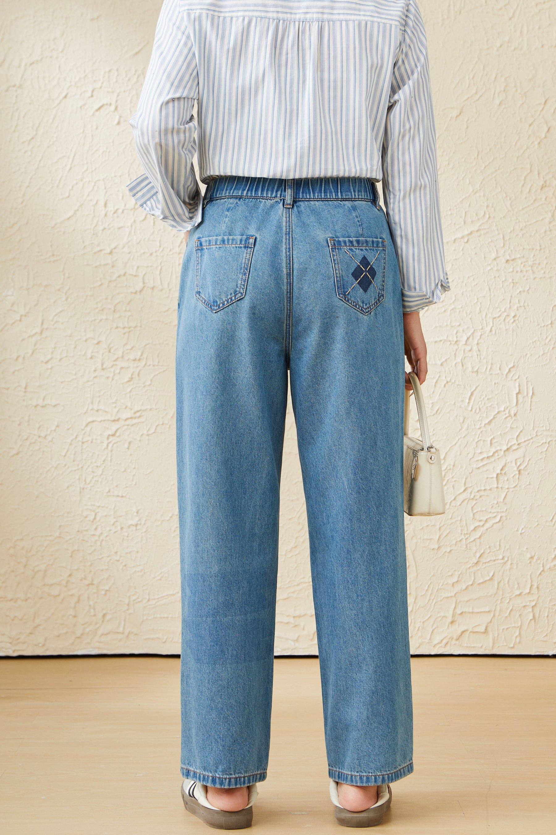 retro straight-leg Slimming look Jeans DDK2199