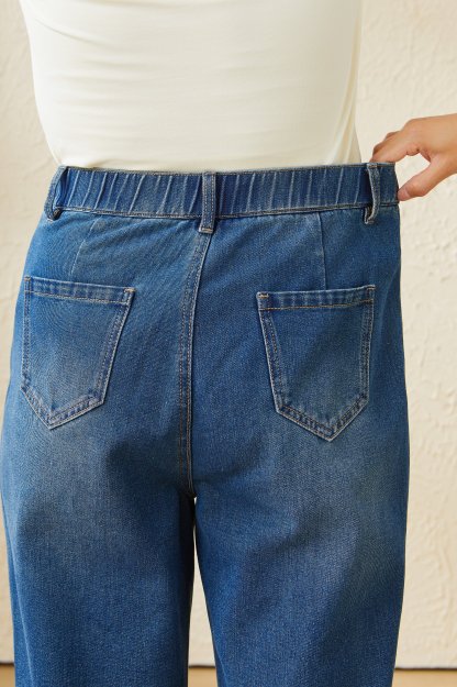 Washed Straight-Leg Versatile Denim Pants DDK2178