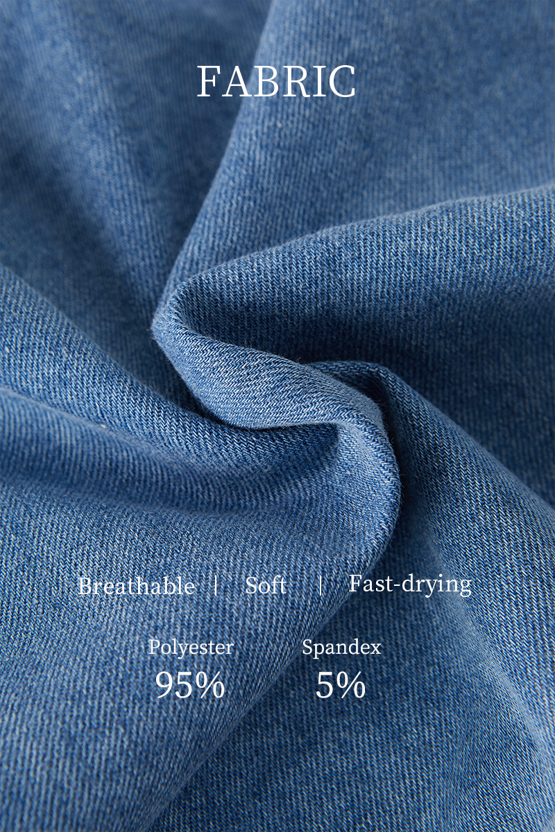 Off-shoulder Fake Two-piece Denim Dress EXQ5070