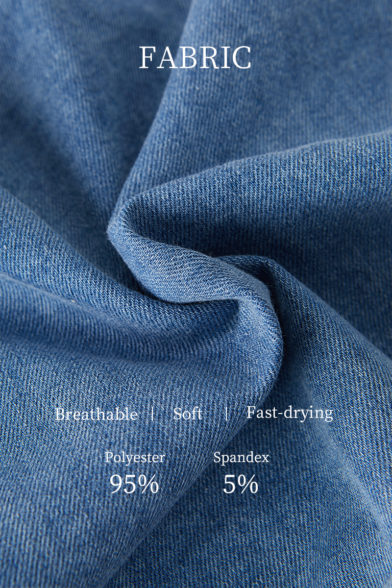 Off-shoulder Fake Two-piece Denim Dress EXQ5070