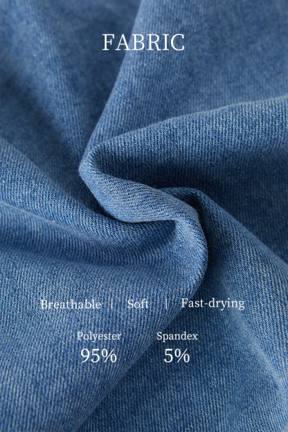 Off-shoulder Fake Two-piece Denim Dress EXQ5070