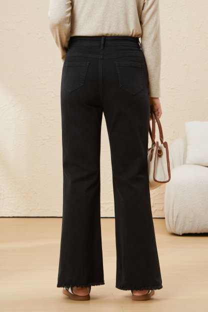 Flared Slim Fit Slimming Denim Pants EDK5718