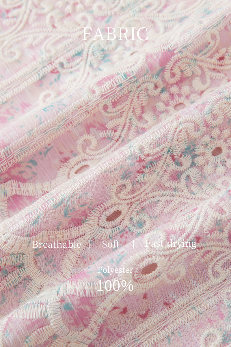 Lace Crochet Fake Two-Piece Shirt DXA1610