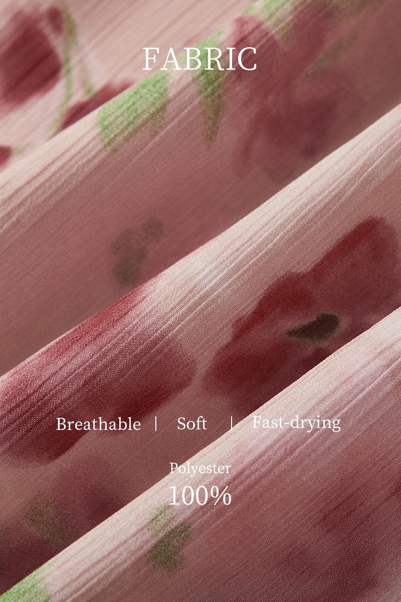 Floral Square Neck Dress DXQ1576