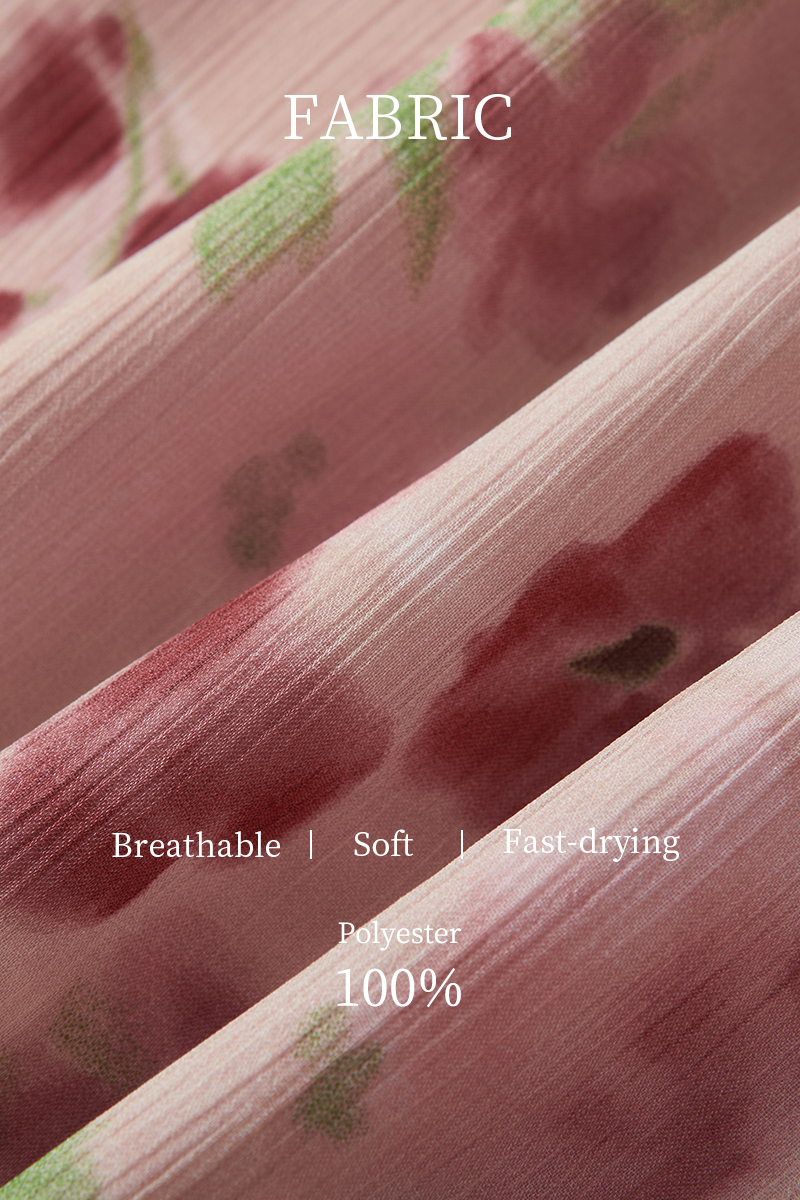 Floral Square Neck Dress DXQ1576