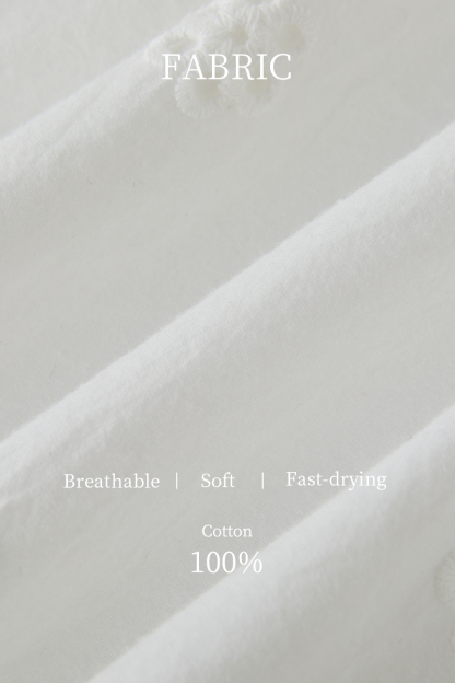 Curved Hem Elegant Embroidered Shirt ECA2577