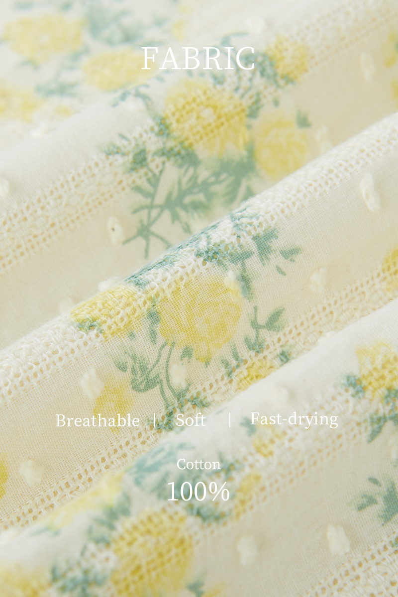 Lace Collar Floral Blouse EXA2981